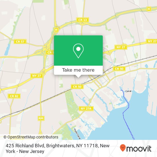 425 Richland Blvd, Brightwaters, NY 11718 map