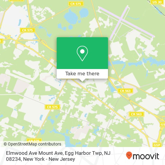 Elmwood Ave Mount Ave, Egg Harbor Twp, NJ 08234 map