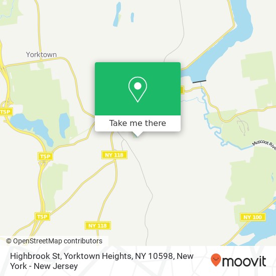 Mapa de Highbrook St, Yorktown Heights, NY 10598