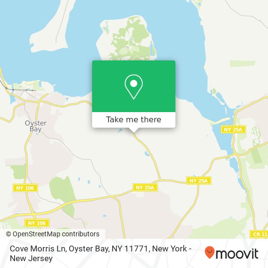 Mapa de Cove Morris Ln, Oyster Bay, NY 11771