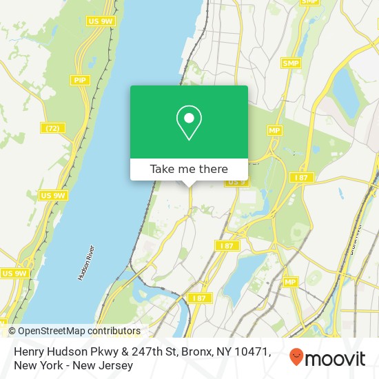 Mapa de Henry Hudson Pkwy & 247th St, Bronx, NY 10471