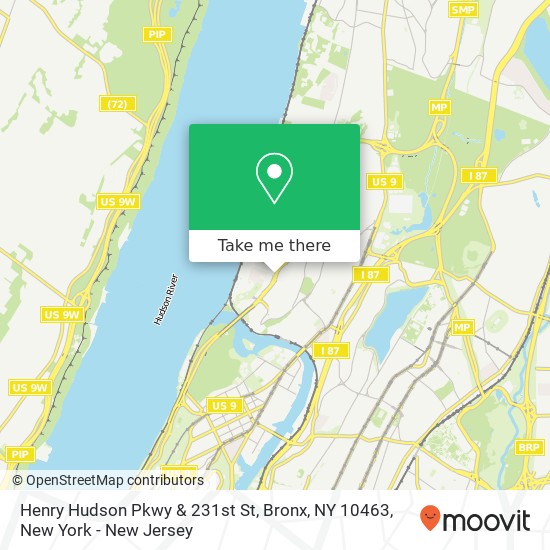 Mapa de Henry Hudson Pkwy & 231st St, Bronx, NY 10463