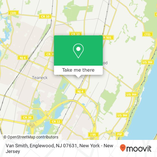 Mapa de Van Smith, Englewood, NJ 07631