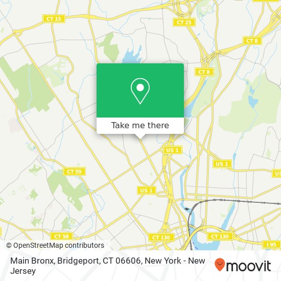 Mapa de Main Bronx, Bridgeport, CT 06606