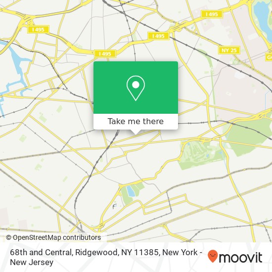 Mapa de 68th and Central, Ridgewood, NY 11385