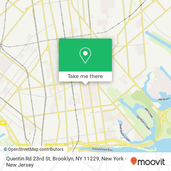 Mapa de Quentin Rd 23rd St, Brooklyn, NY 11229