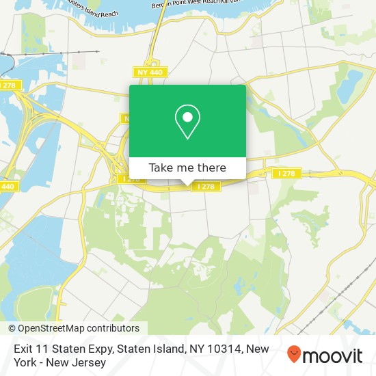 Mapa de Exit 11 Staten Expy, Staten Island, NY 10314