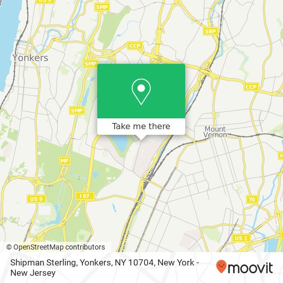 Mapa de Shipman Sterling, Yonkers, NY 10704