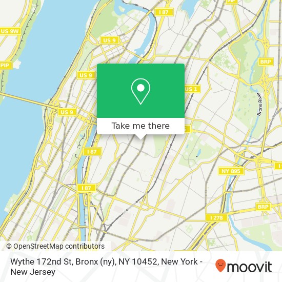 Mapa de Wythe 172nd St, Bronx (ny), NY 10452