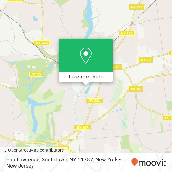Mapa de Elm Lawrence, Smithtown, NY 11787