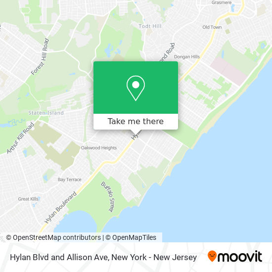 Hylan Blvd and Allison Ave map