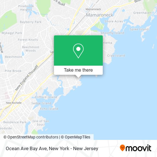 Mapa de Ocean Ave Bay Ave