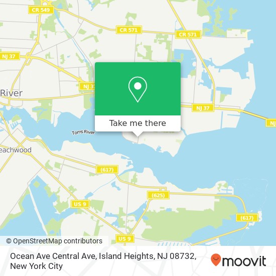Ocean Ave Central Ave, Island Heights, NJ 08732 map