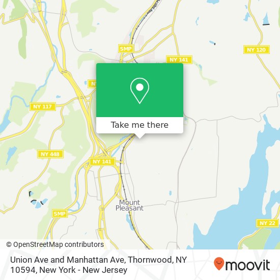 Union Ave and Manhattan Ave, Thornwood, NY 10594 map