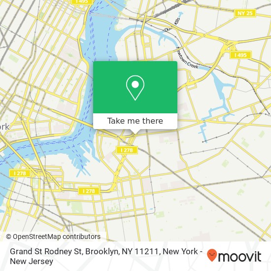 Grand St Rodney St, Brooklyn, NY 11211 map