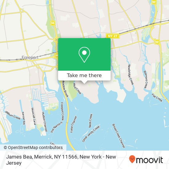 Mapa de James Bea, Merrick, NY 11566