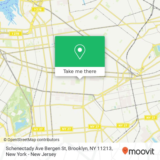 Schenectady Ave Bergen St, Brooklyn, NY 11213 map