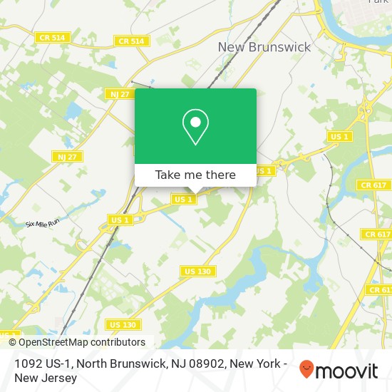 Mapa de 1092 US-1, North Brunswick, NJ 08902