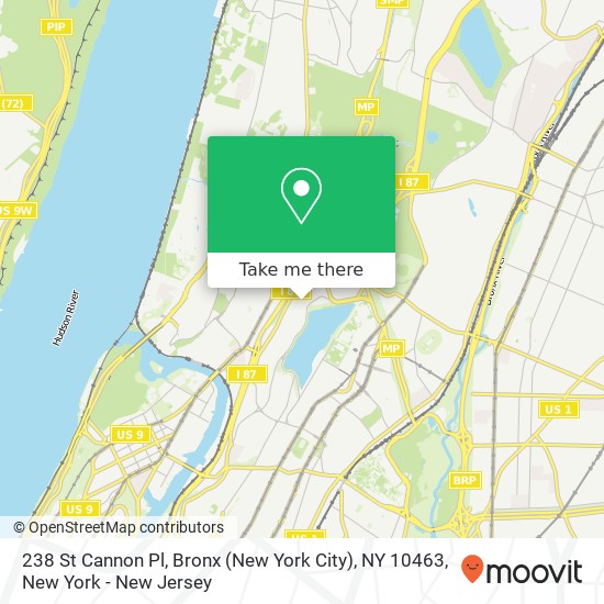 Mapa de 238 St Cannon Pl, Bronx (New York City), NY 10463