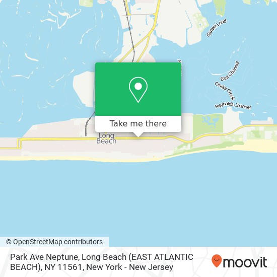 Mapa de Park Ave Neptune, Long Beach (EAST ATLANTIC BEACH), NY 11561