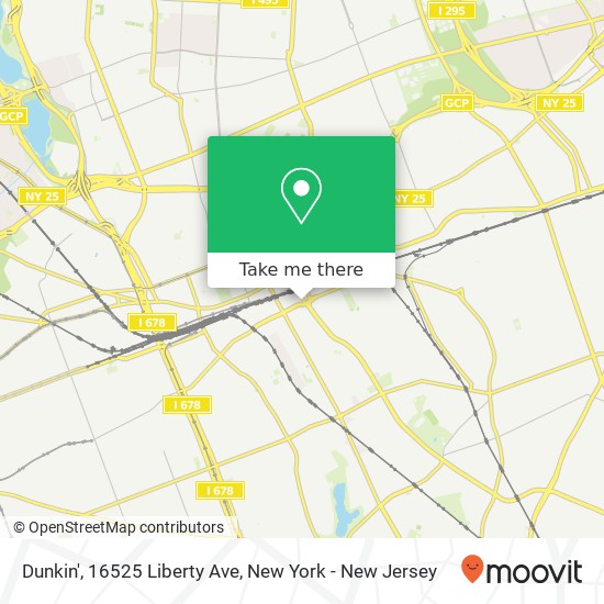 Mapa de Dunkin', 16525 Liberty Ave