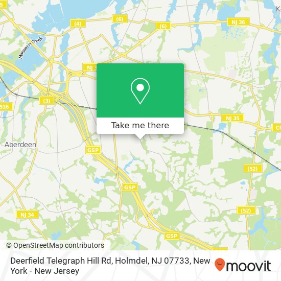 Mapa de Deerfield Telegraph Hill Rd, Holmdel, NJ 07733