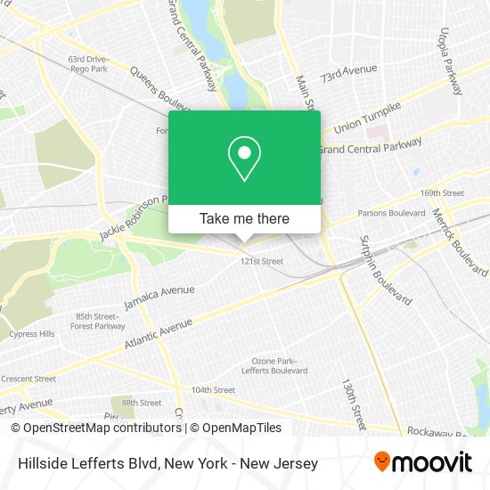 Mapa de Hillside Lefferts Blvd