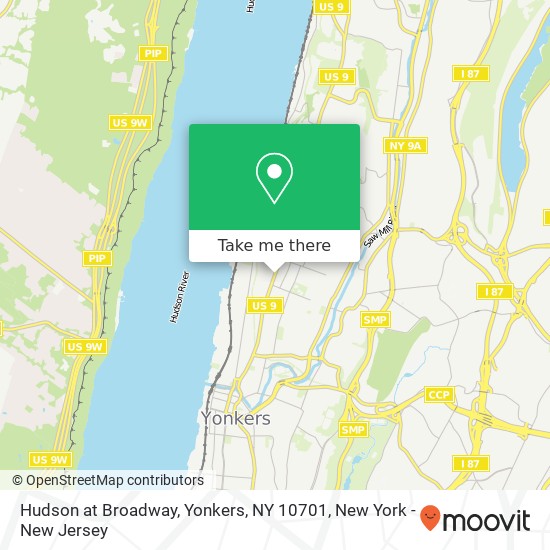 Hudson at Broadway, Yonkers, NY 10701 map