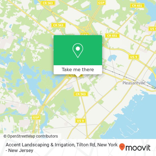 Accent Landscaping & Irrigation, Tilton Rd map