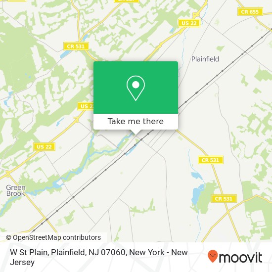 Mapa de W St Plain, Plainfield, NJ 07060