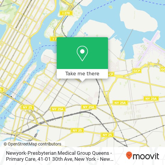 Mapa de Newyork-Presbyterian Medical Group Queens - Primary Care, 41-01 30th Ave