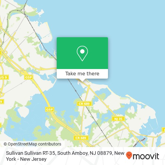Mapa de Sullivan Sullivan RT-35, South Amboy, NJ 08879