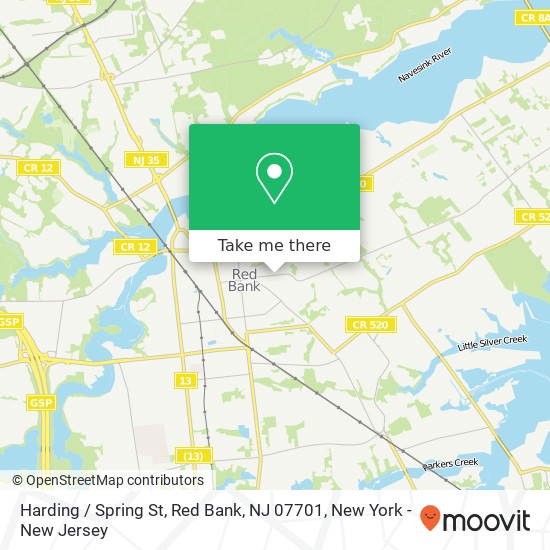 Harding / Spring St, Red Bank, NJ 07701 map