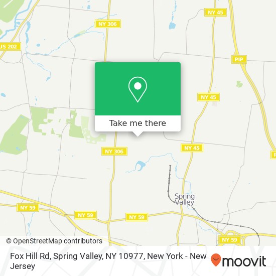 Mapa de Fox Hill Rd, Spring Valley, NY 10977