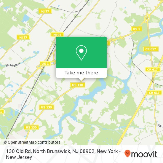 Mapa de 130 Old Rd, North Brunswick, NJ 08902