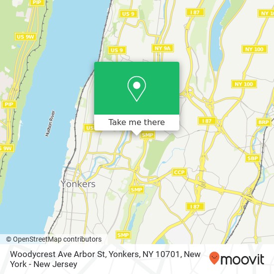 Woodycrest Ave Arbor St, Yonkers, NY 10701 map