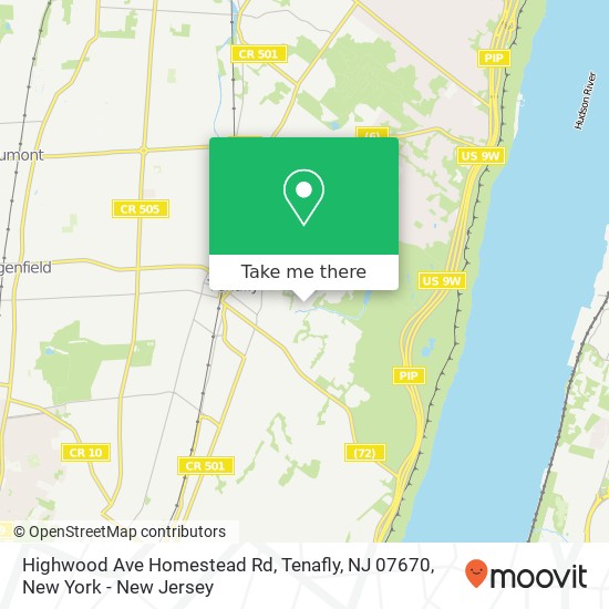 Highwood Ave Homestead Rd, Tenafly, NJ 07670 map