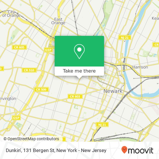 Mapa de Dunkin', 131 Bergen St