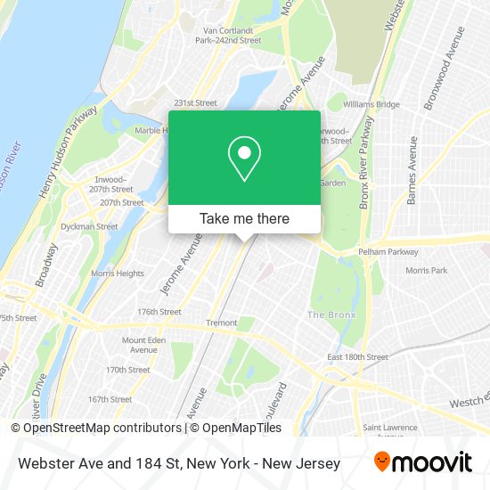 Mapa de Webster Ave and 184 St