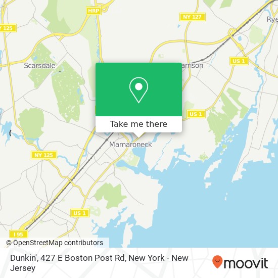 Mapa de Dunkin', 427 E Boston Post Rd