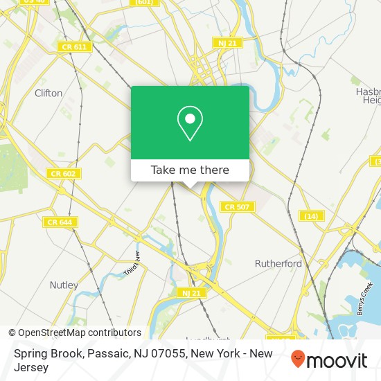 Spring Brook, Passaic, NJ 07055 map