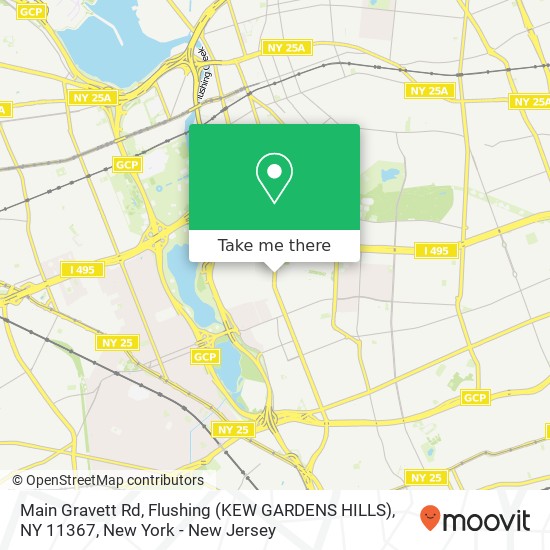 Mapa de Main Gravett Rd, Flushing (KEW GARDENS HILLS), NY 11367