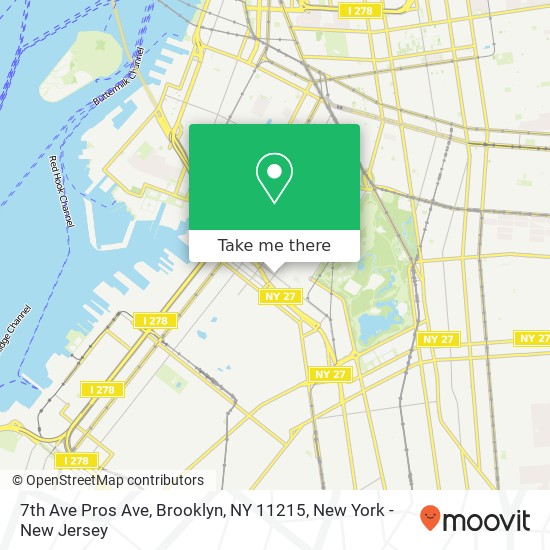 Mapa de 7th Ave Pros Ave, Brooklyn, NY 11215