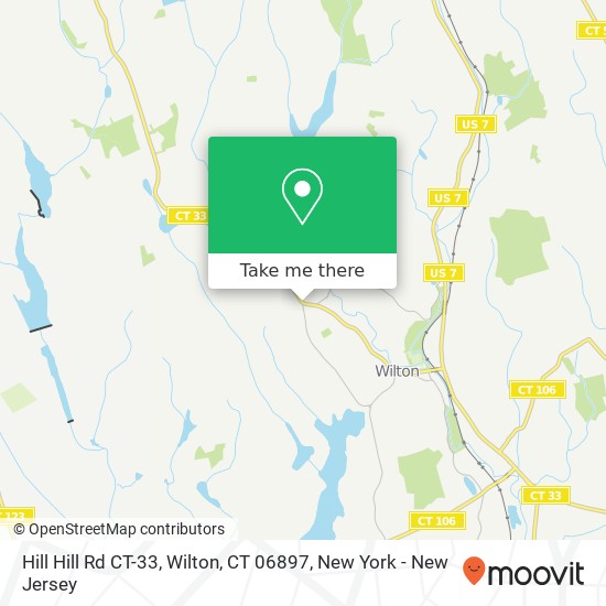 Hill Hill Rd CT-33, Wilton, CT 06897 map