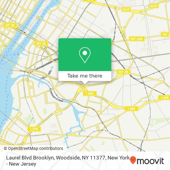 Mapa de Laurel Blvd Brooklyn, Woodside, NY 11377