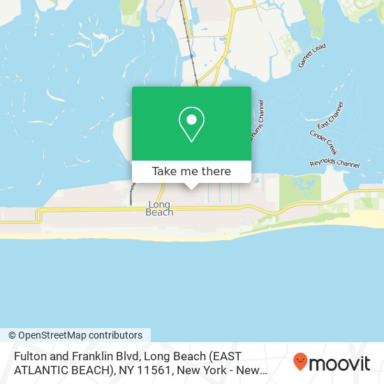 Mapa de Fulton and Franklin Blvd, Long Beach (EAST ATLANTIC BEACH), NY 11561