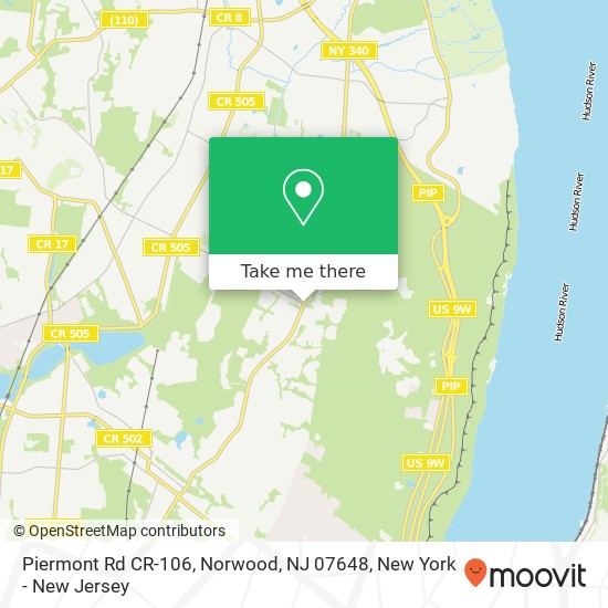 Mapa de Piermont Rd CR-106, Norwood, NJ 07648