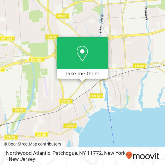 Mapa de Northwood Atlantic, Patchogue, NY 11772