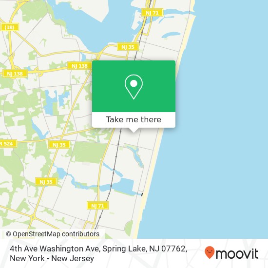 4th Ave Washington Ave, Spring Lake, NJ 07762 map