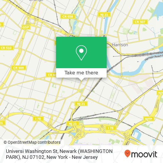 Universi Washington St, Newark (WASHINGTON PARK), NJ 07102 map